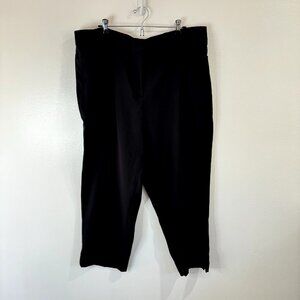 NWT New York & Company Pants Size 18W Black Straight Ankle Trousers High Pleated